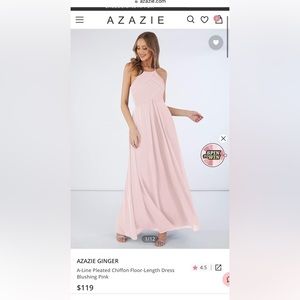 Azazie blushing pink brand new bridesmaid dress